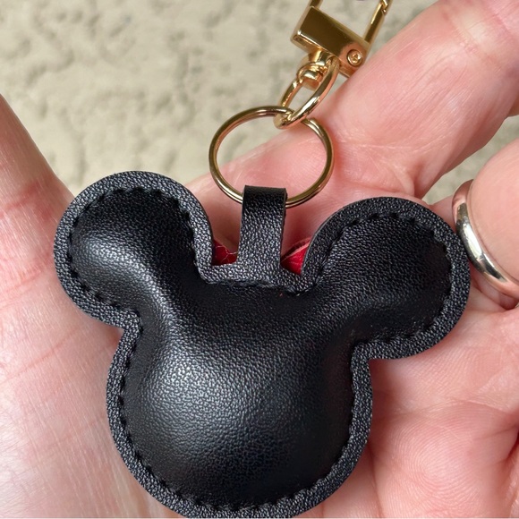 Adorable Black & Red Minnie Leather Keychain/Bag Charm - Picture 5 of 6